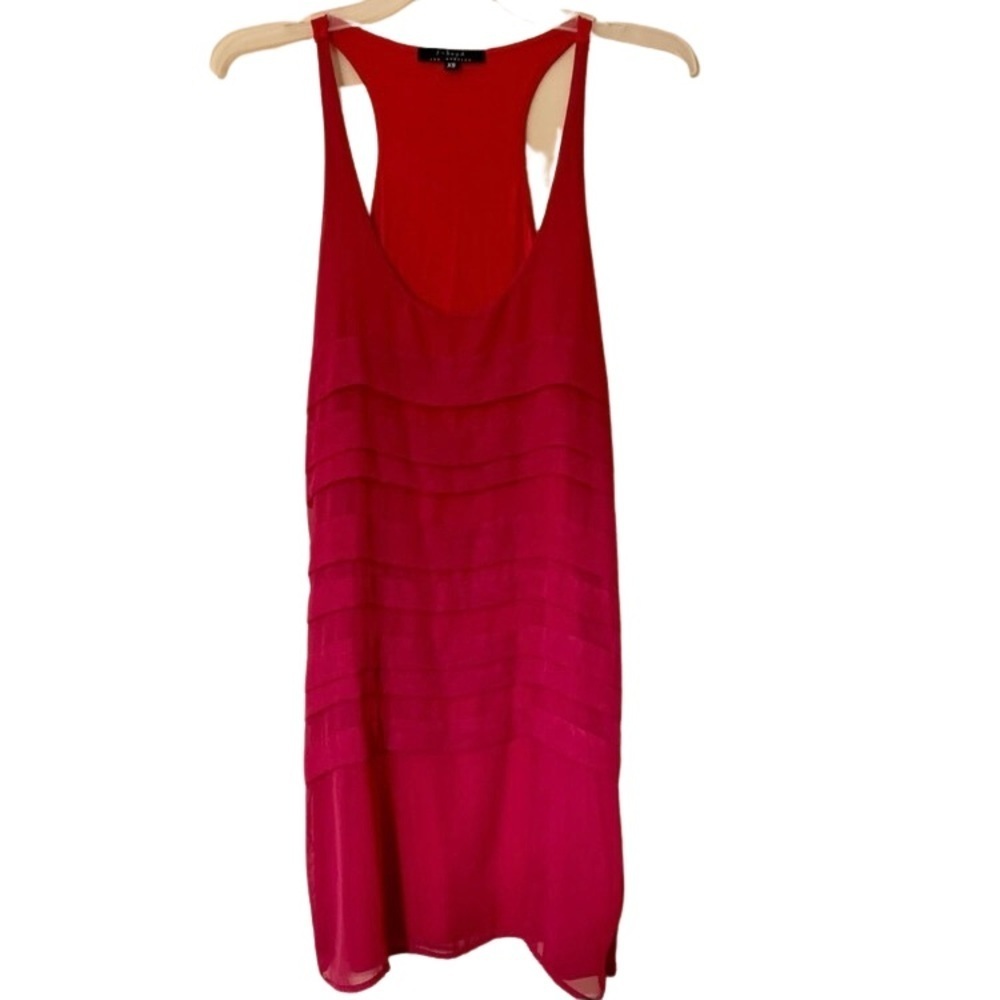 Fuschia T-bags LA ruffle tank dress size xs women